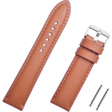 Saatse 20MM Açık Kahverengi Saat Kordonu Kayış