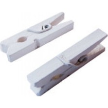 Hayaller Dükkanı Mandal Ahşap Beyaz PK100