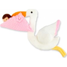 Hayaller Dükkanı 20 Adet Bebek Leylekli Hamurdan Pembe Pk1