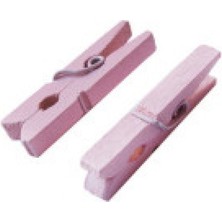 Hayaller Dükkanı Mandal Ahşap Pembe PK100