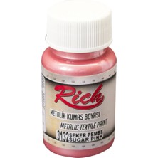 Rich Metalik Kumaş Boyası 50 cc - Şeker Pembe 3132