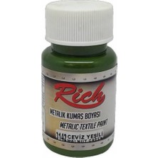 Rich Metalik Akrilik Kumaş Boyası 50 cc - Ceviz Yeşili 3142