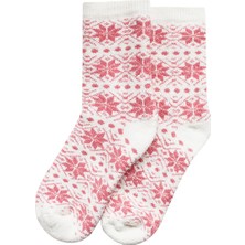 Unlimited Legwear Kar Tanesi Desenli 3'lü Set Beyaz Kışlık Çorap