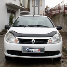 Cappafe Renault Symbol 2 Ön Kaput Koruyucu Rüzgarlık Deflektör Akrilik Abs 4mm Parlak Siyah 2009-2013