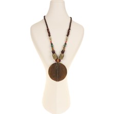 Attach Ahşap Tasarım Zamak Mala Kolye