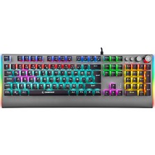 Rampage Kb-R210 FAVORY Rainbow Aydınlatmalı Kristal Blue Switch Mekanik Gaming Oyuncu Klavyesi