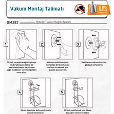 Teknotel Delme Vida Matkap Yok Vakumlu Yedekli Tuvalet Kağıtlık Krom DM282