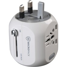 Micropack Taşınır 18W Güç Dönüşüm USA-US/AUS/UK/EU-TR Uluslararası Giriş Çıkış Seyahat Hızlı Şarj Fast Adaptör MTA-218