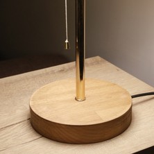 Art&Gift North Home Ahşap Ayaklı Abajur Kumaş Başlık