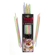 Niyet Mum - Pasta Mumu - Renkli - Doğum Günü - 24 Adet