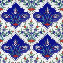 Can Seramik  20*20 Cm Cç45 Kütahya Çini Karo  5' Li 1 Paket