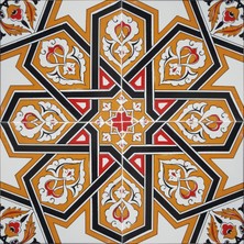 Can Seramik  20*20 Cm CÇ72S Kütahya Çini Karo  5' Li 1 Paket