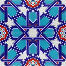 Can Seramik  20*20 Cm Cç85 Kütahya Çini Karo  5' Li 1 Paket