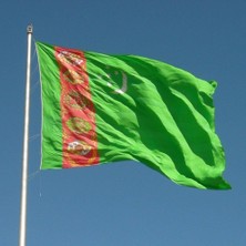 Fors Bayrak Türkmenistan Gönder Bayrağı Raşel Kumaş 100 x 150 cm