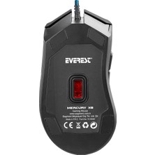 Everest Mercury X8 Usb Siyah 6D Optik Oyun Mouse