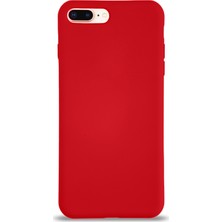 Case World Apple iPhone 6s Plus Kılıf Altı Kapalı Içi Kadife Lansman Silikon Arka Kapak - Kırmızı