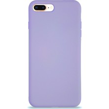 Case World Apple iPhone 6s Plus Kılıf Altı Kapalı Içi Kadife Lansman Silikon Arka Kapak - Lila