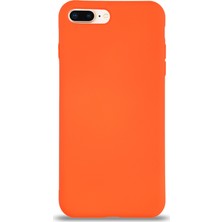 Case World Apple iPhone 6s Plus Kılıf Altı Kapalı Içi Kadife Lansman Silikon Arka Kapak - Turuncu