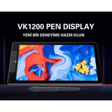 Veikk VK1200 8192 Levels 11.6" IPS Hd Grafik Tablet+Kalem