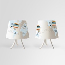 Popcorn Kids World Map Konik Abajur