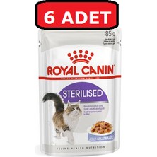 Royal Canın Sterilised Kısır Kedi Yaş Mama 6 Adet x 85 gr Jelly Pouch Jel