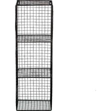 Wess Dizayn Metal Duvar Rafı Dekoratif 3 Gözlü Kitaplık WD-208