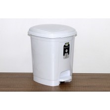 Polytime Pedallı Basmalı İç Kovalı Ofis, Banyo, Mutfak Plastik Çöp Kutusu Kovası - 52 Litre - Beyaz - 57x40x40 Cm.