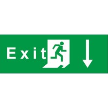 Okularenkkat Exit Aşağı Ok Uyarı Levhası