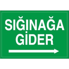 Okularenkkat Sığınak Sağ Ok Uyarı Levhası