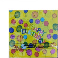 Dekorev Happy Birthday Balonlu Kağıt Peçete 14 Adet