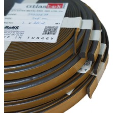 Atlastek Metal 5X15 mm 25 m Yüksek Kalite Yapışkanlı Pu Dökme Conta