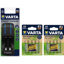 Varta Pocket 4lü Şarj Cihazı + 8*2100 Mah Aa Şarj Edilebilir Pil