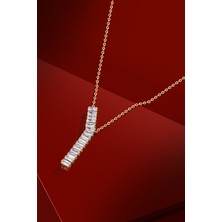 Frnch Sıralı Zirkon Taşlı Kadın Kolye FRJ30422-522-G