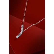 Frnch Sıralı Zirkon Taşlı Kadın Kolye FRJ30420-520-A