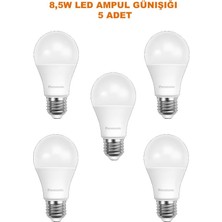 Panasonic 8,5W LED Ampul E-27 Kalın Duylu Günışığı 5 Adet