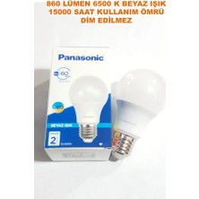 Panasonic 8,5W LED Ampul E-27 Kalın Duylu Beyaz Işık 10 Adet