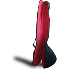 Artamania Uzun Bağlama Saz Kılıfı Yüksek Korumalı Soft Case Kırmızı Detaylı Siyah