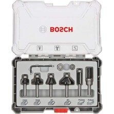 Bosch Freze Seti 6 Parça Karışık 8 mm (Pro) 2607017469