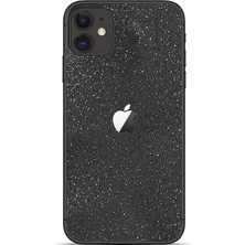 Ipg Apple iPhone 11 Dekoratif Arka Koruma Sticker  Siyah Pırıltılı Yıldız Tozu