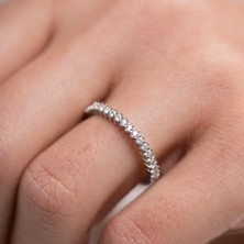 Mode Silver Tek Sıra Tamtur Gümüş Yüzük