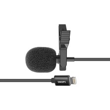 Snopy SN-M30 Siyah Lightning Akıllı Telefon, Tik-Tok ve Youtuber Yaka Mikrofonu