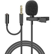 Snopy SN-MTK25 Siyah Akıllı Telefon, Tik-Tok ve Youtuber Metal Mandallı Yaka Mikrofonu