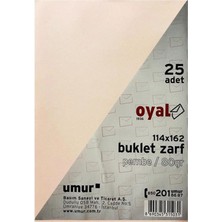 Oyal Buklet Zarf Pembe 80 gr Silikonlu 11 4 x 16 2