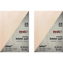 Oyal Buklet Zarf Pembe 80 gr Silikonlu 11 4 x 16 2 - 2'li