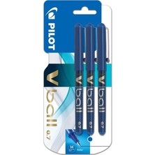Pilot V-Ball 0 7 Mavi Sıvı Mürekkepli Roller Kalem 3'lü