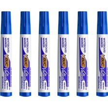 Bic Velleda 1701 Yuvarlak Uç Tahta Kalemi Renk - Mavi 6'lı