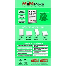 MiiMTicaret T Tipi A5 Pleksi Föylük Broşürlük-Dikey A5 Föylük 20'li