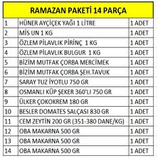 Erzak Paketi Ramazan Paketi Erzak Yardım Kolisi Paketi 14 Parça