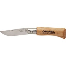 Opinel Inox Kayın Saplı 2 No Paslanmaz Çelik Çakı