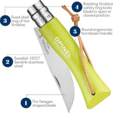 Opinel Inox Trekking 7 No Paslanmaz  Çelik Çakı (A.Yeşil)